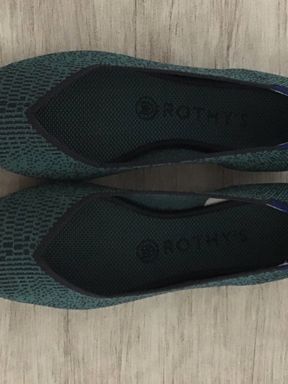 Rothy's Green Knit Slip-On Ballet Flats